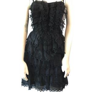 READ Temperley London Black Oriana Mini Night Out Dress